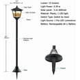 thumbnail image 3 of Kanstar Mini Lamp Post Lights Vintage Solar Powered 40-inch 2-pack, 3 of 7