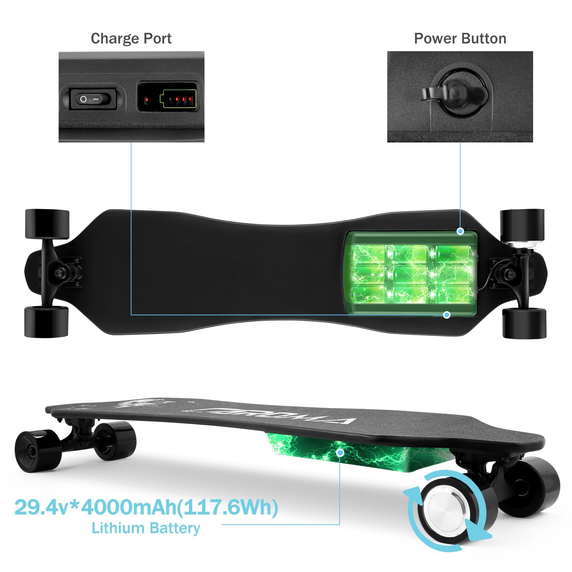 Details about   Electric Skateboard Power Motor Cruiser Maple Long Board with Remote&Hub Motor 