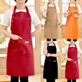 thumbnail image 2 of Unisex Waterproof canvas waterproof Apron Washable Butcher Waiter Chef Kitchen Cooking apron, 2 of 5