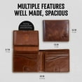 thumbnail image 2 of Bull Guard Mens RFID Blocking Bifold Wallet Soft, Forest Brown, Size Medium, 2 of 9