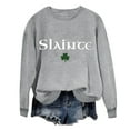 thumbnail image 2 of BLTIBY 2025 St. Patrick's Day Sweatshirt for Women Lucky Shamrock Printed Long Sleeve Round Neck Irish Shirt Ireland Fashion Pullover Tops Gray XL, 2 of 4