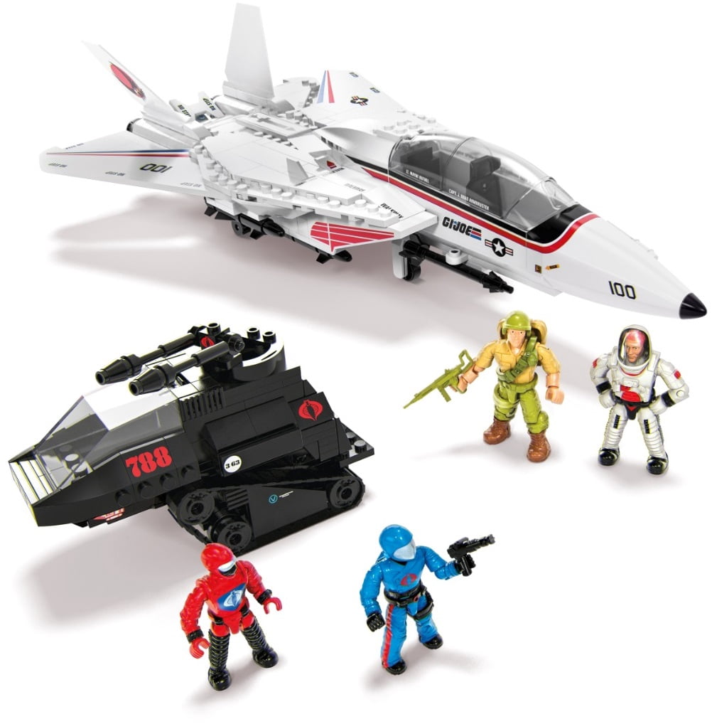 MEGA BLOKS G.I. JOE Skystriker vs. COBRA H.I.S.S. Building Set, 617 Peice Building Toy Set