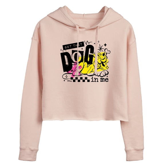 Disney - Got That Dog In Me - Juniors Cropped Pullover Hoodie