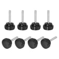 thumbnail image 1 of Unique Bargains 8Pack Rond Moleté Vis à Pouce, M5x30mm en Acier au Carbone Zingué Filetage Vis Moletée Bouton de Serrage Vis, Noir, 1 of 5