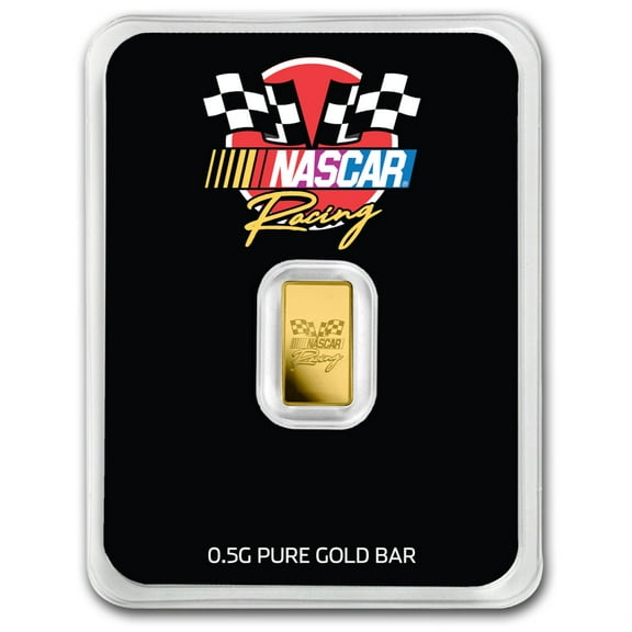 1/2 gram Gold Bar - NASCAR Racing - Pamp 0.9999 Fine Gold Bar