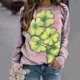thumbnail image 2 of Camisas informales de manga larga para mujer, sudadera de cuello redondo con estampado de St Patrick Vintage, Tops holgados Fridja  czfsfas801, 2 of 5