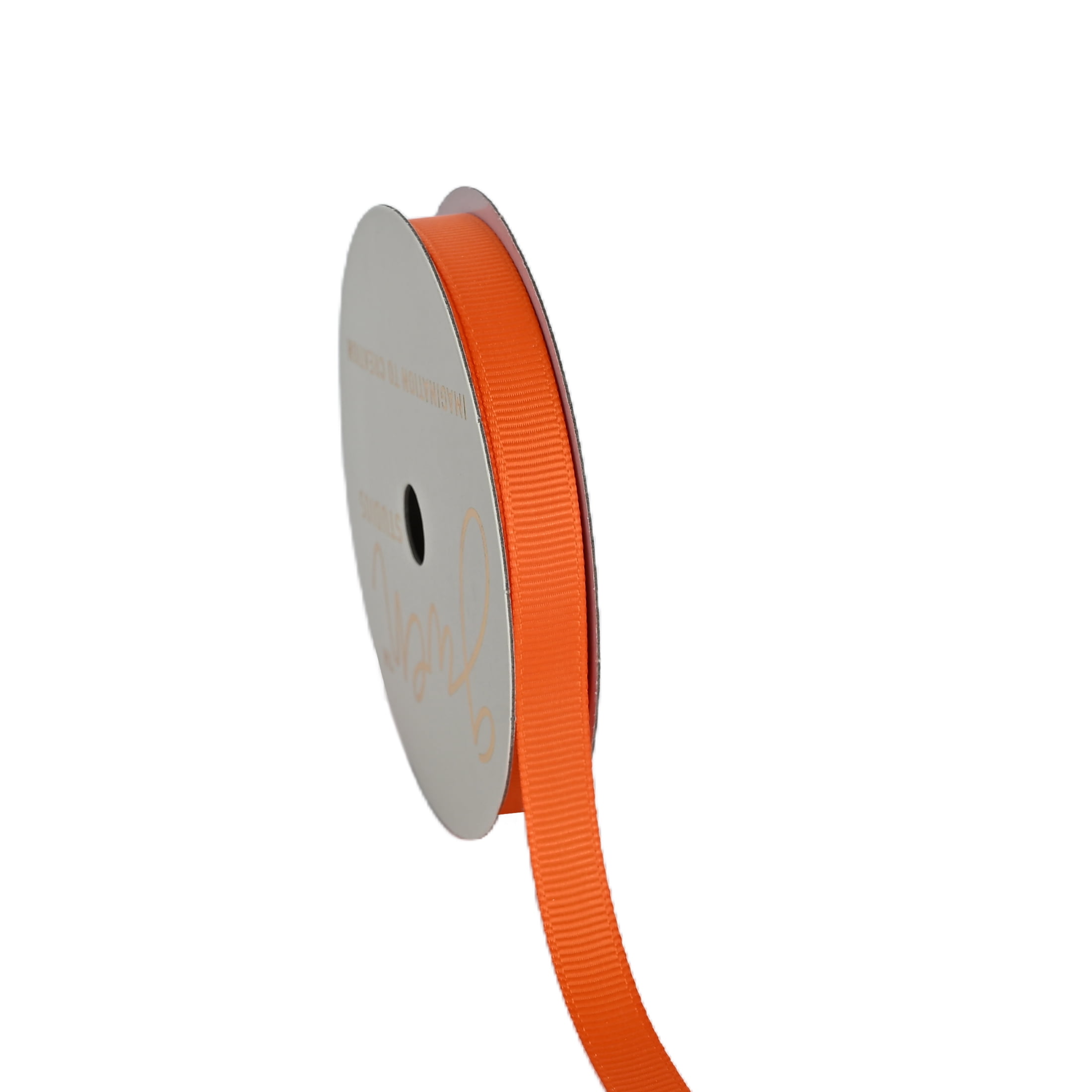 Gwen Studios 3/8" Orange Satin Ribbon, 7 yards