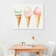 thumbnail image 2 of GOSMITH  Food and Cuisine Wall Art Canvas Prints 'Ice Cream You Scream' Home Décor, 2 of 4