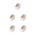thumbnail image 3 of kurtrusly Storage Box Strong Practicality Wide Application Detachable Partition Large Capacity Plastic Storage Box Ladder Layered white trapezoid 5Set, 3 of 6