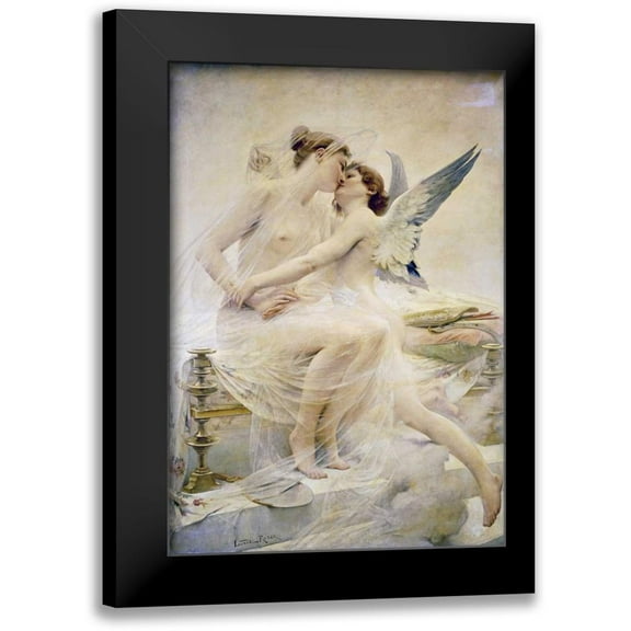 Royer, Lionel Noel 11x14 Black Modern Framed Museum Art Print Titled - Cupid and Psyche