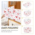 Valentine Heart Storage Bin with Lid Large Cloth Storage Boxes Foldable