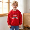 thumbnail image 2 of Gubotare Toddler Crewneck Sweatshirt Boys Crewneck Pullover Sweatshirts Kids Youth Casual Long Sleeve Shirts 3T 4T (Red,3-4 Years), 2 of 6