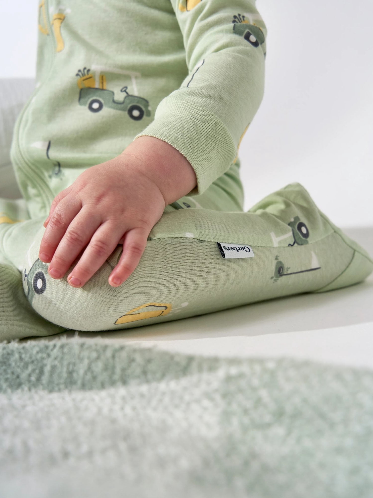 Gerber Baby Neutral Sleep N´ Play 2-Way Zipper Footed Pajamas, 4-Pack, Sizes, Newborn - 6/9 Months