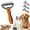 Orange, variant on Pet dematting comb, Double Sided Pet Grooming Brush for Removing Loose Hair, Mats, Tangles & Undercoat, Stainless Steel Grooming Tool for Long & Short Hair(orange)