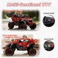 thumbnail image 4 of Juuar 12V Ride on Toys for Kids Boys Girls Age 3-6 Years, 2 Seater Electric UTV with Remote Control, Flashlights & Music, Up to 3.7 MPH, 390W Fun Ride on Car Truck Gifts for Birthday, Red, 4 of 10