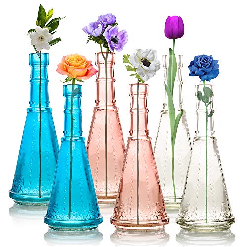Buy BULK PACK (3) Marguerite Clear Vintage Glass Bottle Wedding Flower