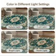thumbnail image 7 of ODIKA 5'x7' Ultra-Soft Area Rug, Teal Vintage Boho Scroll Border Throw Distressed Ornate Turquoise None Washable, Bare feet friendly, Silk-Touch for Bedroom Home office, 7 of 7