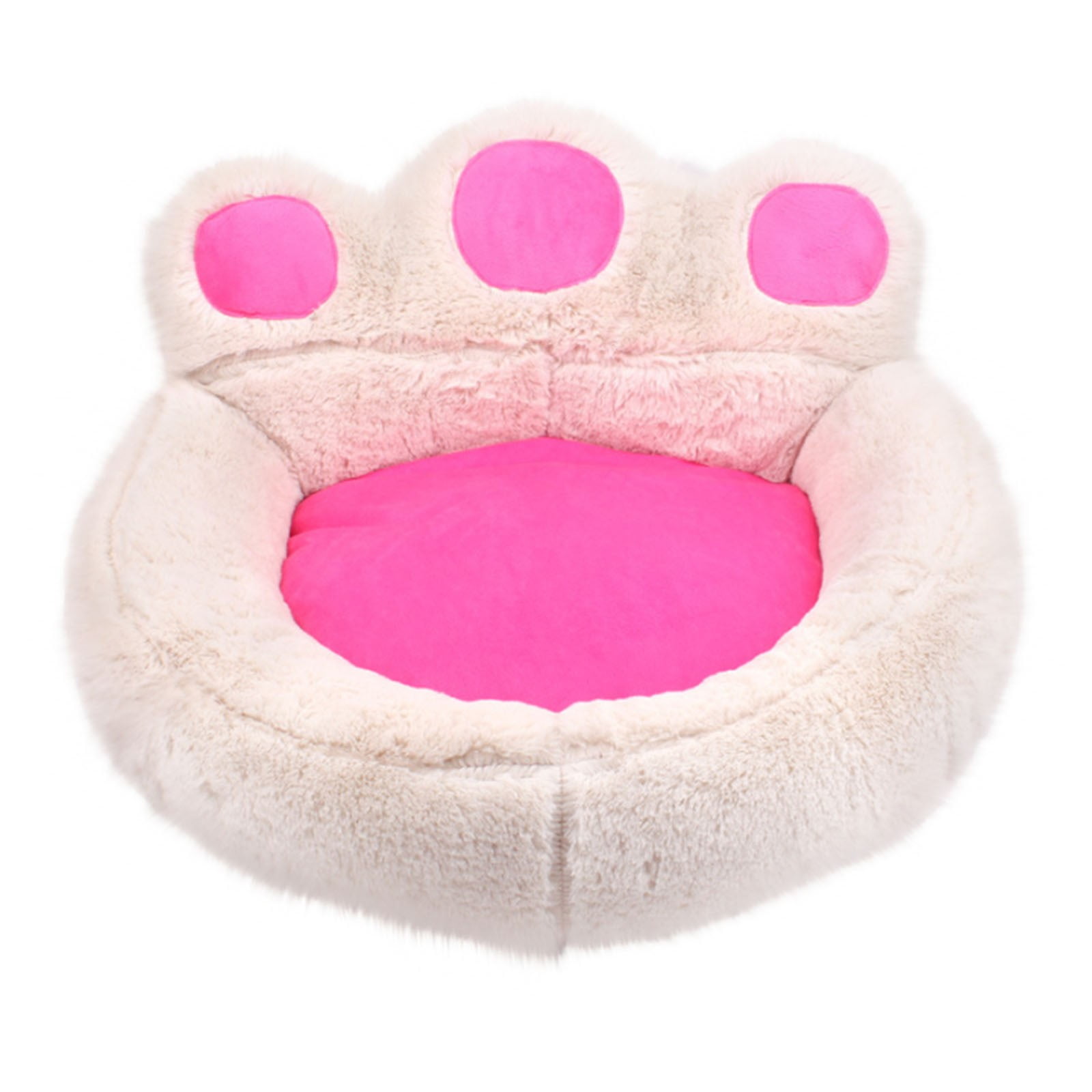 Outoloxit Panda Paw Shaped All-Season Pet Bed for Cats and Dogs, Soft Washable Mat, Small Size 16-18 Inches for Pets up to 5 lbs