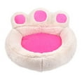 thumbnail image 4 of Cute Paw Shape Calming Pet Bed with Removable Washable Cover, Pet Nest for All-Season Use Plush Faux Fur Donut Bed for Dogs & Cats, 4 of 5