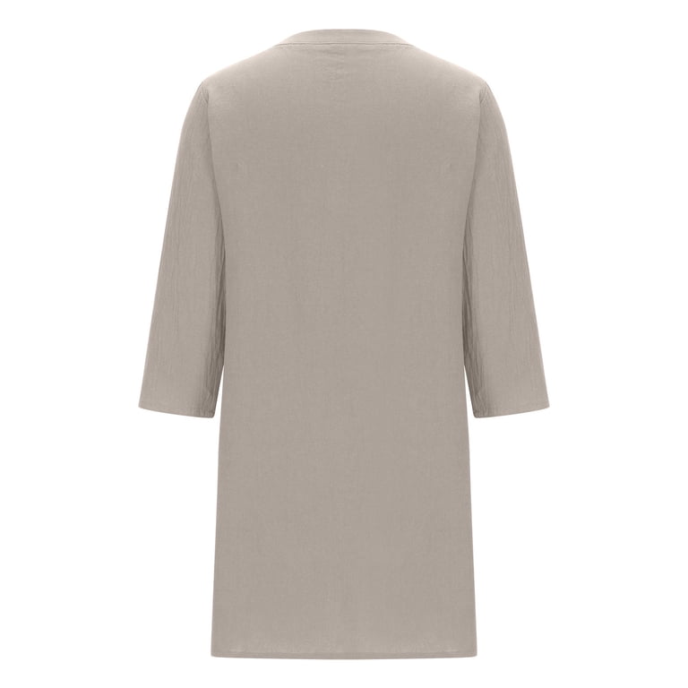 white christmas dresses Classic 3/4 Sleeve Modest Knee-Length Shift Dress Black / Small main image 1