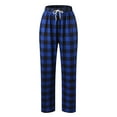 thumbnail image 4 of Womens Pajama Pants Christmas Plaid Summer Casual Loose Drawstring Elastic High Waist Comfy Trousers Straight Leg Long Pajama Pants for Women, 4 of 7