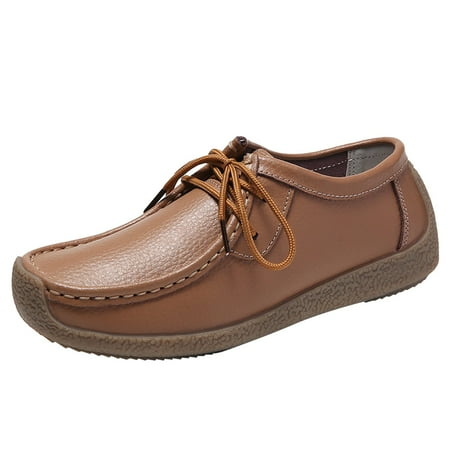 

TAIAOJING Women Shoes Shoes Casual Lace Up Shoes Round Toe Flat Sole Shoes Loafers Shoes Casual Shoes