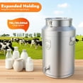 thumbnail image 2 of 76L Milk Can with Spigot, 20 Gallon Water Container 304 Stainless Steel Water Jug with Sealed Lid Food Storage Container for Accommodate Milk Juice Rice Oil, 2 of 12