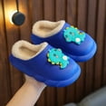 thumbnail image 6 of GJSYRH Girls Plush Slipper Cozy Winter Footwear For Girls Soft Sole Indoor Outdoor Cartoon Design Toddler Kids Clogs With Warm Comfort Blue 10-10.5 Years, 6 of 7