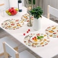 thumbnail image 6 of Ryvnso Leaves Flowers Acorn Round Plate Mats Dining Table Placemat Set of 4 for Holiday Decoration, 6 of 7