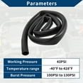 thumbnail image 4 of Unique Bargains Silicone Vacuum Tubing Hose Automotive Vacuum Line High Temperature 3.3 Ft 7/8" 22mm ID 3mm Thickness 1 Pc Black 130PSI Max Pressure, 4 of 8