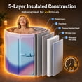 thumbnail image 3 of XunKA Gets 27" Portable Foldable Bathtub, Thermostatic Hot Ice Bathtub, PVC Outdoor Soaking Tub for Adults., 3 of 12