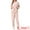 Pink, variant on Women's Flannel Soft Winter Warm Pajama Lounge Set Set with Pockets White XS