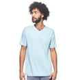 thumbnail image 2 of Expert Brand USA-Made Men's MoCA Cotton Blend V Neck T-Shirt, Light Blue, Large, 2 of 9