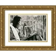 thumbnail image 1 of Tashe 18x14 Gold Ornate Wood Framed with Double Matting Museum Art Print Titled - Good Evening, 1 of 4