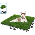 thumbnail image 2 of Artificial Grass Dog Grass Mat and Grass Doormat Indoor Outdoor Rug Drainage Holes Fake Grass Turf for Dogs Potty Training Area Patio Lawn Decoration (M-2PACK), 2 of 7