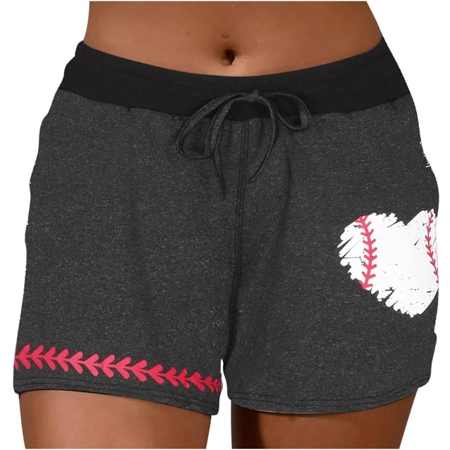 Kovlvoll Summer Shorts Women Plus Size Elastic Waisted Drawstring Wide Leg Lightweight Casual Print Short Pants
