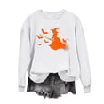 thumbnail image 5 of Neewe Women's Halloween Printed Crew Neck Sweatshirt Loose Soft Long Sleeve Pullover Casual Tops, 5 of 5