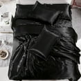 thumbnail image 2 of AMERTEER Full Satin Silk Duvet Cover Sets Soft Luxury Silky 4 Piece Comforter Cover All Season Shiny Vibrant Bedding Set White M, 2 of 11