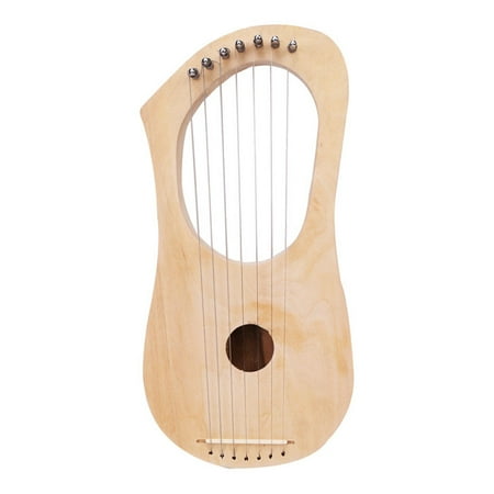 7 String harp, harp Making Material set, Ancient Style DIY 7 Metal Strings Lyre, Lyres Wood String Instrument, for Boys and Girls