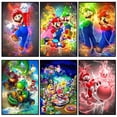 thumbnail image 4 of Personajes de anime japoneses de Bandai, lindos personajes de dibujos animados, Super Mario, lienzos de pintura, impresiones de pared para decoración de habitación de niños, 4 of 5