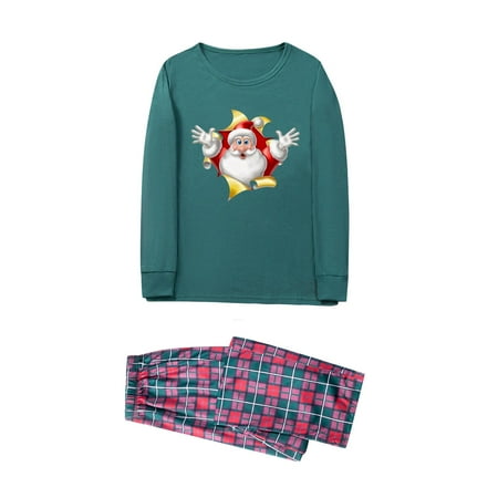

Frehsky matching family outfits Matching Family Pajamas Sets For Christmas Santa Print Top And Plaid Pants Homewear For Mom