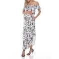 thumbnail image 2 of White Mark Women's Maternity Tie-Dye Cold Shoulder Maxi Dress, 2 of 5
