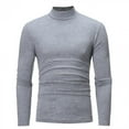 thumbnail image 2 of Snorda Men's Standard Slim-fit Long-Sleeve T-Shirt - Solid Color Casual Comfortable Elastic Slim Mid-Collar Mens Long Sleeve T Shirts, 2 of 4