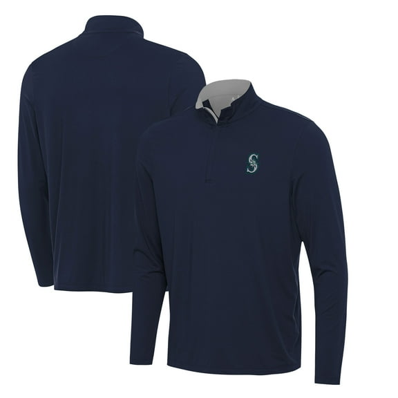 Men's Antigua  Navy Seattle Mariners Content Quarter-Zip Top
