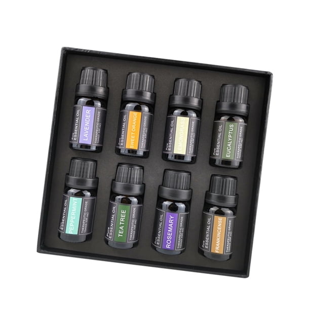 de de aceites de orgánicos, 10 ml (1/3 ), para el estrés, atención de y el cabello, de aceite esencial Juego de 8 Salvador Aceites esenciales