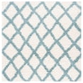 thumbnail image 4 of SAFAVIEH Dallas Diamond Geometric Shag Area Rug, Ivory/Seafoam, 6' x 6' Round, 4 of 5