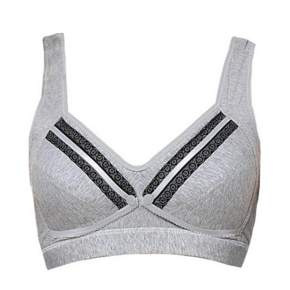 GOODLY Breastfeeding Bra Women Front Button Open Bras Wire Free Sleeping Bralette