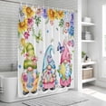 thumbnail image 6 of Spring Easter Shower Curtain, Waterproof Shower Curtains for Bathroom, Watercolor Eggs Gnomes Floral Butterflies Plants Washable Fabric Bathtub Curtain Set Bath Decor with 12 Hooks Extra Long 72"x96", 6 of 8