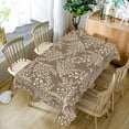 thumbnail image 2 of Brown Botanical Print Rectangle Tablecloth,60x70 Inch,Waterproof Wrinkle‑Resistant Table Cover for Dining Room Home Decor, 2 of 7