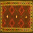 thumbnail image 1 of Ahgly Company Indoor Square Oriental Yellow Traditional Area Rugs, 5' Square, 1 of 4